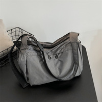 Sac bandoulière unisexe en tissu Oxford polyester ultra-léger, imperméable, grande capacité, fermeture éclair, tendance
