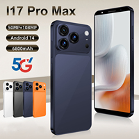 Nouveau modèle 2026 Original I17 Pro Max 5G LTE Smartphone Android 15 Écran 144Hz 7.3 pouces Caméra arrière 108MP Stockage 16Go+1To Octa