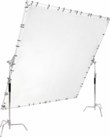 Diffuseur papillon portable, cadre réflecteur, panneau modificateur de lumière, kit de pare-soleil pliable, 8'*8' / 2.4*2.4m