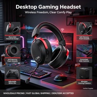 Casque de jeu sans fil OEM ODM avec suppression du bruit, faible latence, éclairage RGB, son surround pour téléphone portable et ordinateur