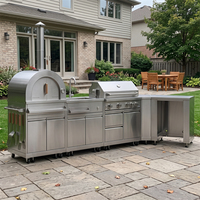 Cuisine extérieure modulaire OEM en acier inoxydable 304, facile à nettoyer et hygiénique pour l'extérieur