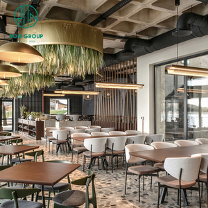 Combinaison de table et de chaise en bois au design tendance de haute qualité pour les ensembles de meubles de siège de café et de restaurant en Roumanie - Product Image 2