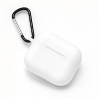 Casing Earbud Nirkabel Silikon Lembut dengan Carabiner, Pelindung Anti Benturan untuk Airpods Pro 2 3 4