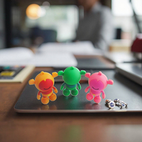 Clé USB multi-interface en silicone PVC étanche, imprimée sérigraphie, motif singe mignon, 8 Go/16 Go/32 Go