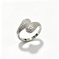 Bagues en laiton plaqué platine, pierres étincelantes élégantes pour les fêtes d'anniversaire, les mariages, les anniversaires de mariage, bijoux de mode, cadeaux