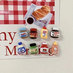 8pcs Kawaii Cartoon Resin Food Fridge Magnets Cute Decorative Personalized Magnetic <b>Stickers</b> for Refrigerator Locker Cabinet - Product Image 4