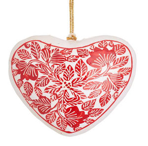 Adornos navideños en forma de corazón de Mache de papel ecológico personalizados adornos de árbol de vacaciones decoración única para el hogar para compradores globales - Product Image 4