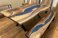 Meubles en bois de table basse de rivière de résine époxyde de mode
