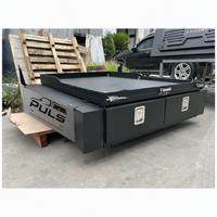 Système de tiroirs coulissants robustes PULS pour benne de camionnette, tiroir de rangement extensible pour gestion de la cargaison, boîte de rangement verrouillable en acier