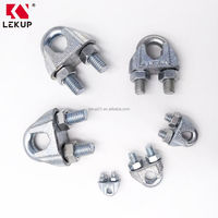 Pince à câble robuste de type américain en fer malléable, galvanisée électriquement, pour câble métallique, vente en gros d'usine