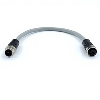 Kabel Sensor Perakitan Konektor M12 5 Pin Female dengan Selubung PUR Tahan Air IP67 untuk Sensor Aktuator