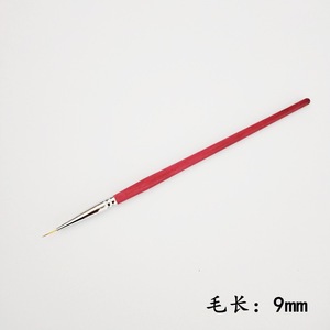 Pinceau à liner pour nail art à poils synthétiques avec manche en bois rouge, style japonais, pinceau fin pour peinture au gel pour la conception de manucure - Product Image 5