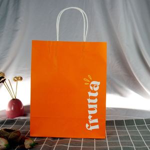 Sac en papier kraft à poignée torsadée avec impression de logo personnalisé, taille personnalisée, prix d'usine - Product Image 2