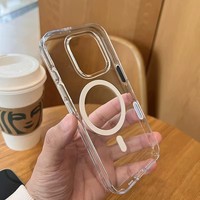 Nouvelle Coque de Téléphone Magnétique Transparente Rigide en PC Anti-Jaunissement de 2mm pour iPhone 16 17 Pro Max Air, Vente en Gros