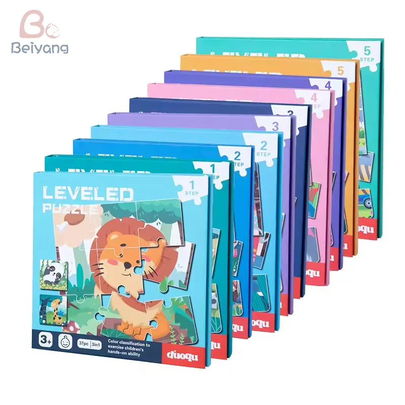 Personalizzato libro di Puzzle magnetico per bambini in legno Montessori cognizione animale educativo apprendimento Puzzle giocattoli per bambini