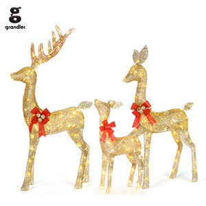Waterdichte, lichtgevende kerstrendier bruiloft feest metalen frame commerciële motief landschapsverlichting - Product Image 4