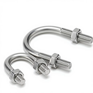 Ensemble <span class=keywords><strong>de</strong></span> colliers <span class=keywords><strong>de</strong></span> serrage en <span class=keywords><strong>U</strong></span> en acier inoxydable A2 304, robustes, avec vis et écrous pour la <span class=keywords><strong>fixation</strong></span> des tuyaux <span class=keywords><strong>de</strong></span> plomberie et d'échappement - Product Image 1