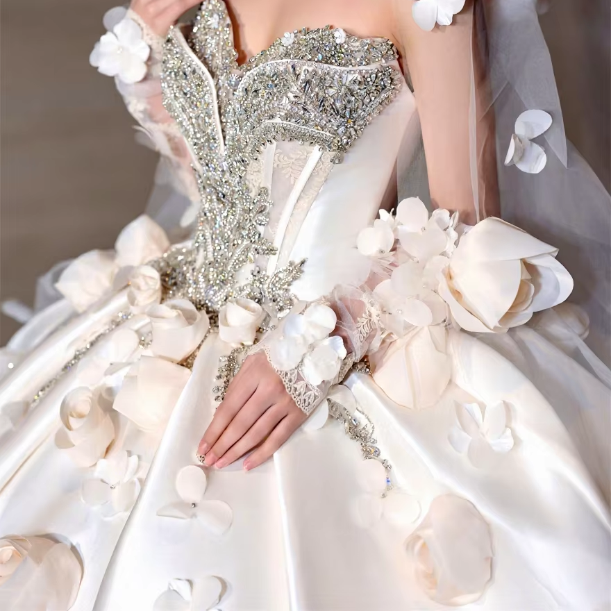 Low Price White Rhinestone Wedding Dress 1k+ | Alibaba.com