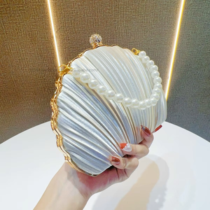 Cross-border New Silk Retro European American Women's Evening <b>Clutch</b> Bag With Pearl Decoration Tanjing - Product Image 2