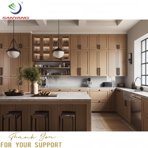 Mueble de <span class=keywords><strong>Cocina</strong></span> <span class=keywords><strong>Popular</strong></span> de Bajo Precio, Gabinete de <span class=keywords><strong>Cocina</strong></span> de Madera Maciza de Roble, Mueble de Almacenamiento de <span class=keywords><strong>Cocina</strong></span> de Estilo Moderno - Product Image 3