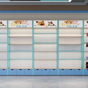 Bán lẻ thức ăn vật nuôi đồ chơi cửa hàng hiển thị Kệ rắn truy cập cửa hàng Popup cửa hàng đáng yêu màu xanh cho vật nuôi siêu thị hiển thị - Product Image 3