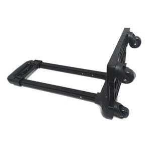 Poignée de chariot à traction Portable, chariot télescopique avec 4 roues à Double manche et Base en plastique pour sac d'enfants et sac de Shopping - Product Image 4