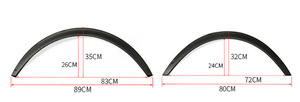 Extensions d'ailes de voiture en plastique noir mat universelles pour remplacement et réparation 89x80x35cm - Product Image 6