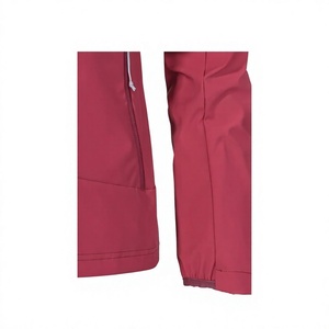 Women's Eco-Friendly Waterproof Softshell Jacket Solid Pattern Front Logo Lightweight Windproof Full Zip Outdoor Running <b>Stand</b> - Product Image 4