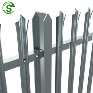 Yüksek kalite sıcak daldırma galvanizli Euro tarzı dekoratif yeşil renk Metal W D soluk avrupa Palisade eskrim