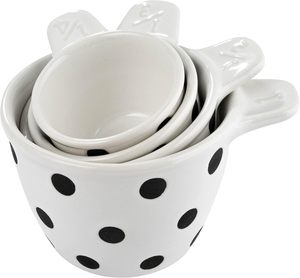 Ensemble d'outils de cuisson de table personnalisés pour la cuisine Ensemble de 4 tasses à mesurer en céramique Bol à mesurer pour le lait et l'eau - Product Image 1