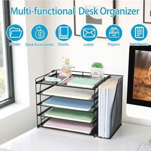 Metal Mesh Desk <b>Organizers</b> and Accessories 5 Tier Paper <b>Organizer</b> with <b>File</b> Holder Document <b>Organizer</b> China - Product Image 5