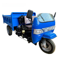 Tricycle motorisé à benne hydraulique, moteur diesel, carrosserie ouverte, tricycle diesel pour la ferme