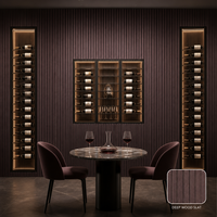 Panneau mural rainuré en WPC imitation bois foncé Wenge pour cave à vin, hôtel, salle de bain, salle de musique, revêtement mural intérieur