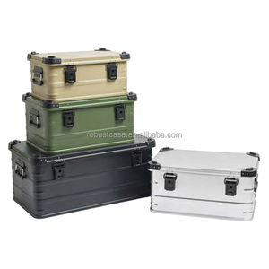 Wholesale Full Aluminum <strong>Stackable</strong> Cases Storage Boxes Outdoor Camping Aluminum <strong>Tool</strong> <strong>Box</strong> Trunk &amp; Chest Collection Cargo Case - Product Image 4