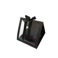 Boîte de présentation de fleurs en forme de cœur triangulaire, boîte cadeau florale, boîte à fleurs, boîte cadeau souvenir