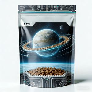 OEM Custom Printed Logo Pouch Flat Bottom Stand up Smell Proof Pet Food <b>Packaging</b> <b>Bag</b> with Resealable Zipper for Dog Cat Bird - Product Image 4