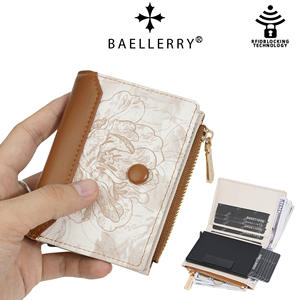 Billetera Rfid Pu Cuero Mujer Dama Baellerry Designer Wallet Mujer Custom Leather Card Holder Slim Small pop up Wallet para niñas - Product Image 2