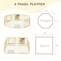 Grand parc de jeu pliable moderne pour bébé, berceau en bois avec barrière verrouillable pour bébés et tout-petits