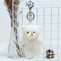 Porte-clés en peluche doux et mignon en forme de mini ours, ours poudré, pendentif en coton peluche, jouets en feutre rembourrés, lapin, porte-clés pour chien, porte-clés pour sac