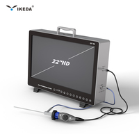 Unité d'endoscopie portable tout-en-un IKEDA YKD-9122 4-en-1 22 pouces Full HD avec moniteur pour laparoscopie, ORL, cystoscopie