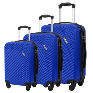 亮蓝色新款旅行箱旅行箱户外旅行箱套装，带铁手推车