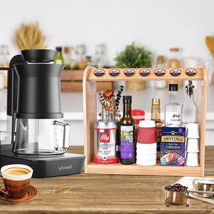 Comptoir de cuisine en bambou de grande capacité, support de capsules de stockage de dosettes de café en bois de bambou Compatible avec <span class=keywords><strong>Nespresso</strong></span> - Product Image 5