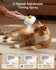 Brosse Vapeur 3-en-1 en Acier Inoxydable pour Animaux de Compagnie 2026 – Outil de Toilettage Portable Réglable pour Chats et Chiens (Anti-Perte de Poils) - Product Image 4
