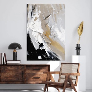 Peinture Wabi Sabi personnalisée en gros, peinture murale artisanale de grande taille, décoration pour la maison et l'hôtel, toile abstraite, peinture à l'huile texturée 3D - Product Image 1