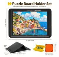 Table de puzzle en feutre de 1000 pièces avec support réglable, table de puzzle pliable avec tiroirs de tri, fabricant OEM