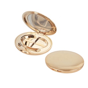 Tùy chỉnh kim loại bột hộp cao cấp mỹ phẩm Hợp kim nhôm ép bột Trường hợp với gương trang điểm mặt bột nhỏ gọn trường hợp - Product Image 5