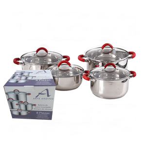Ensemble d'ustensiles de cuisine en acier inoxydable de 8 pièces, casseroles de cuisine antiadhésives, y compris une casserole Sarten Poêle à frire pour la cuisine à domicile - Product Image 5