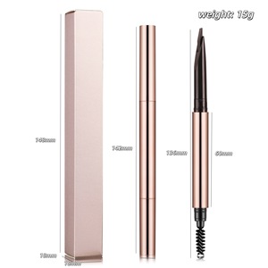 <span class=keywords><strong>Crayon</strong></span> à sourcils <span class=keywords><strong>microblading</strong></span> 2-en-1 imperméable de haute qualité, brun moyen, végétalien, double embout, marque privée - Product Image 6
