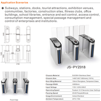 Mingxu Customizable High Security Full Height Optical Access Control Sliding Turnstile with Barcode Scanner Sliding Barrier Gate