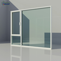 Ventana Abatible de Diseño Moderno, de Alto Rendimiento, con Rotura de Puente Térmico, Perfil de Aluminio, Doble Acristalamiento, Eficiente Energéticamente, para Viviendas